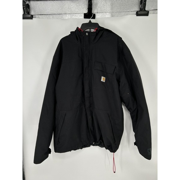Carhartt Insulated Shoreline Jacket Men's 2XLT Hooded Rain Defender 102702 001